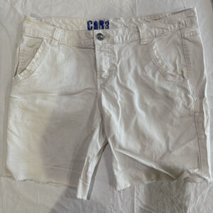 Women’s White COR3 Shorts Size 12 Raw Edges 0175
